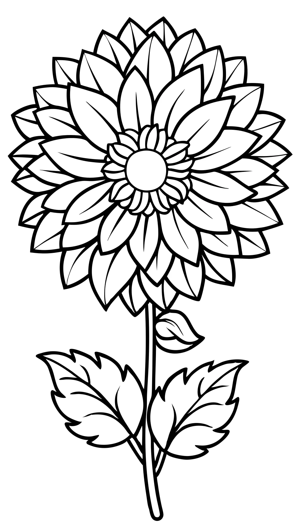 coloring pages of big flowers